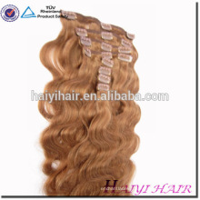 Private Label Superior Quality Grade 6A 7A 8A Unprocessed double drawn clip in skin weft human hair extensions